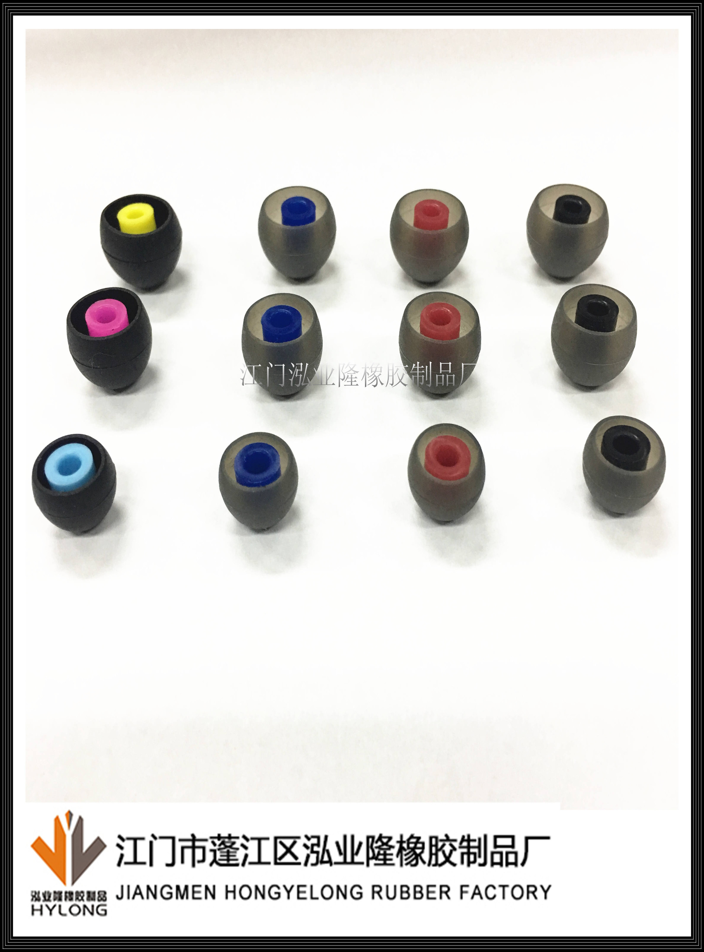 Factory Customized rubber eartips with double hardness